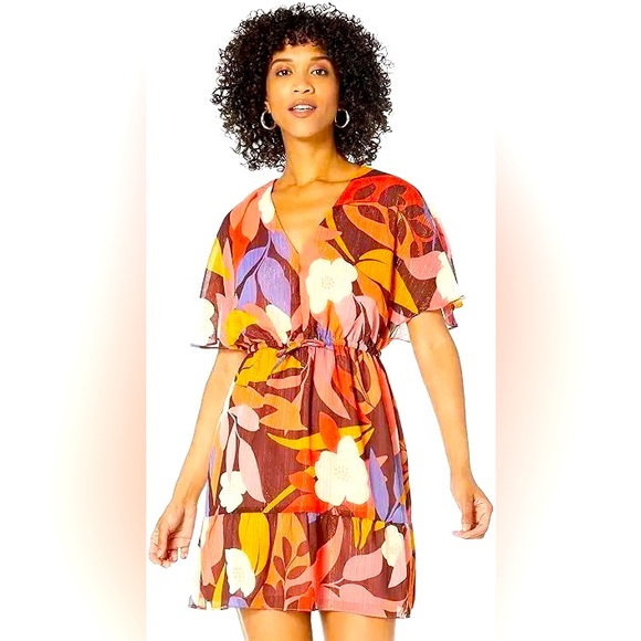 Donna Morgan Floral mini dress- NWOT Suze 12 - Picture 1 of 4